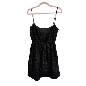Quail Black Metallic Mini Dress